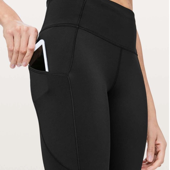 Lululemon Fast & Free 7/8 Tight II *Non-Reflective Nulux 25" Black Size 6 - Picture 4 of 9